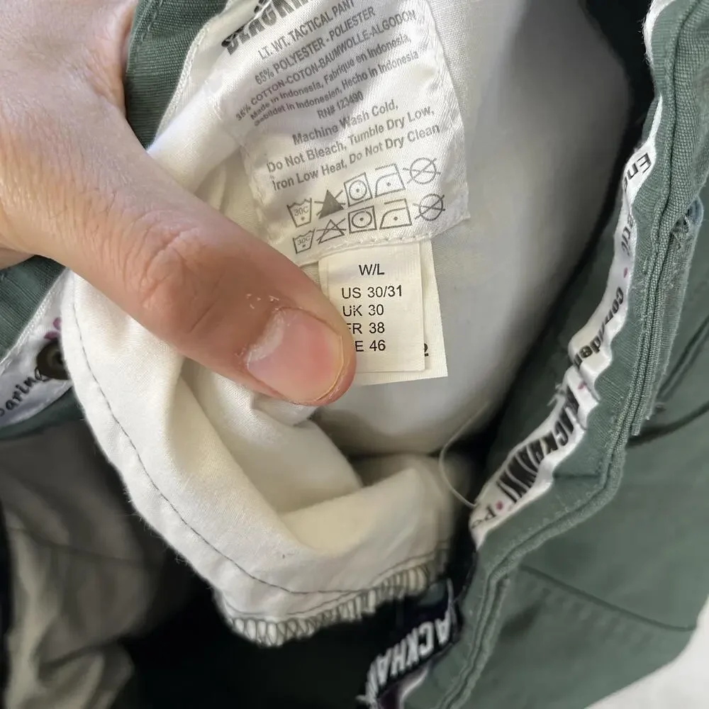 Blackhawk Tactical Cargo Pants Mens 30x31 Green Lightweight Ripstop Outdoor